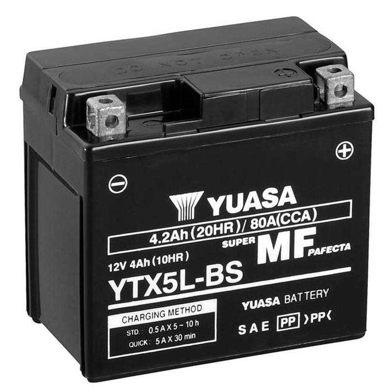 Bateria Yuasa Ytx5l-bs sin mantenimiento CON ACIDO