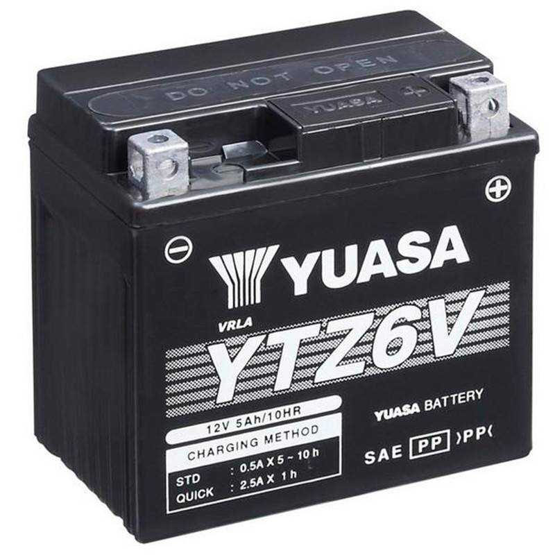 Bateria de motocicleta Yuasa AGM YTZ6V 12V 5Ah