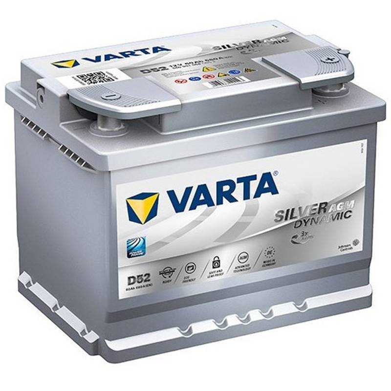 Batería Varta D52 60Ah 12V Start&Stop AGM