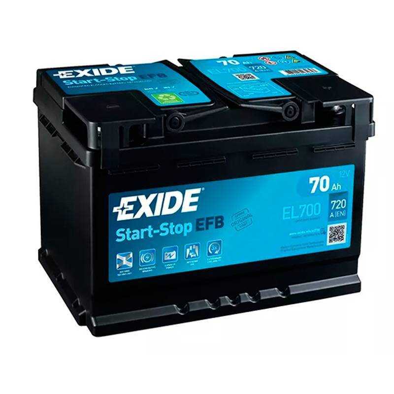Bateria Exide EFB 12V 70Ah EL700