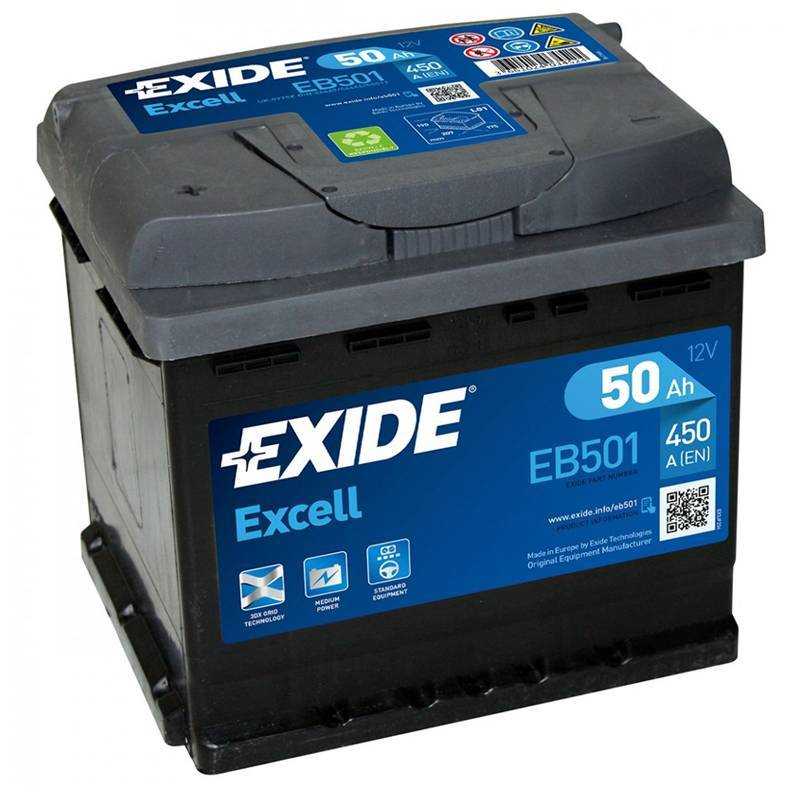 Batería Exide 12V 50Ah EB501