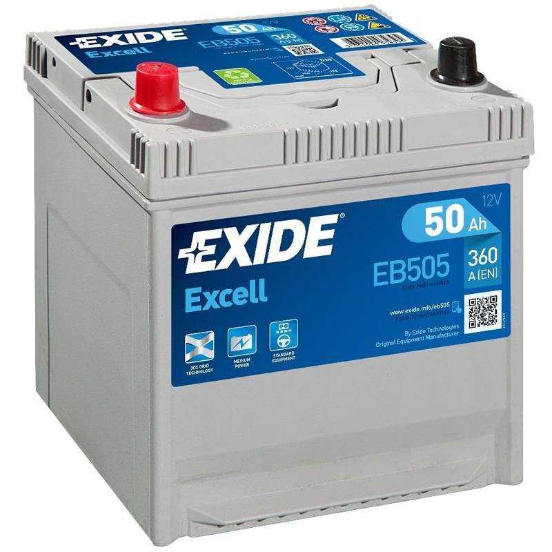 Batería Exide 12V. 50Ah. EB505