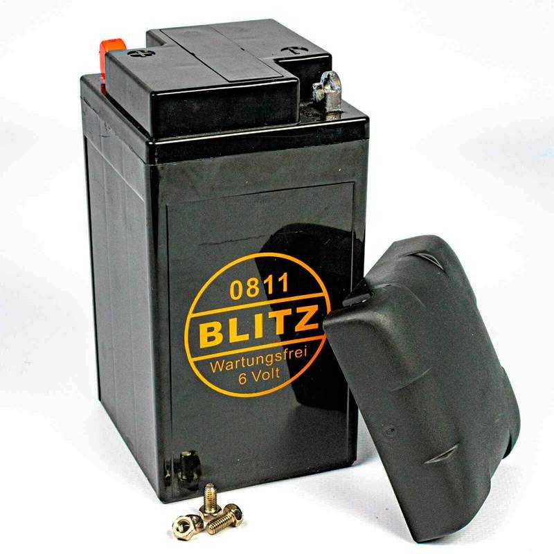 Bateria de motocicleta clásica Blitz modelo 0811 de GEL 12Ah 6V