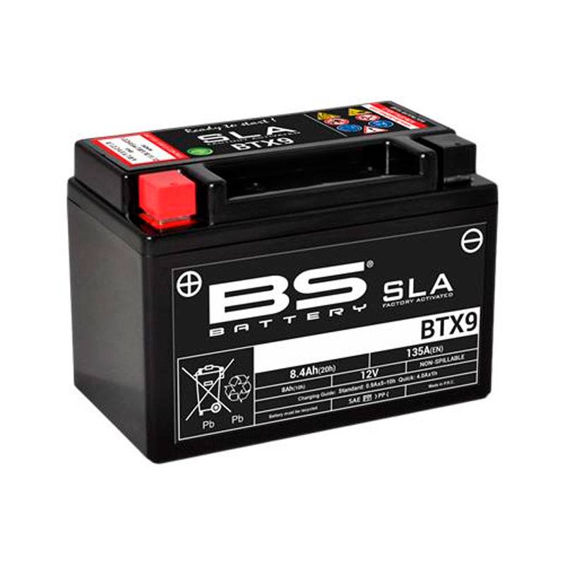BS Battery BTX9 12V. 8Ah. 150x87x105mm.