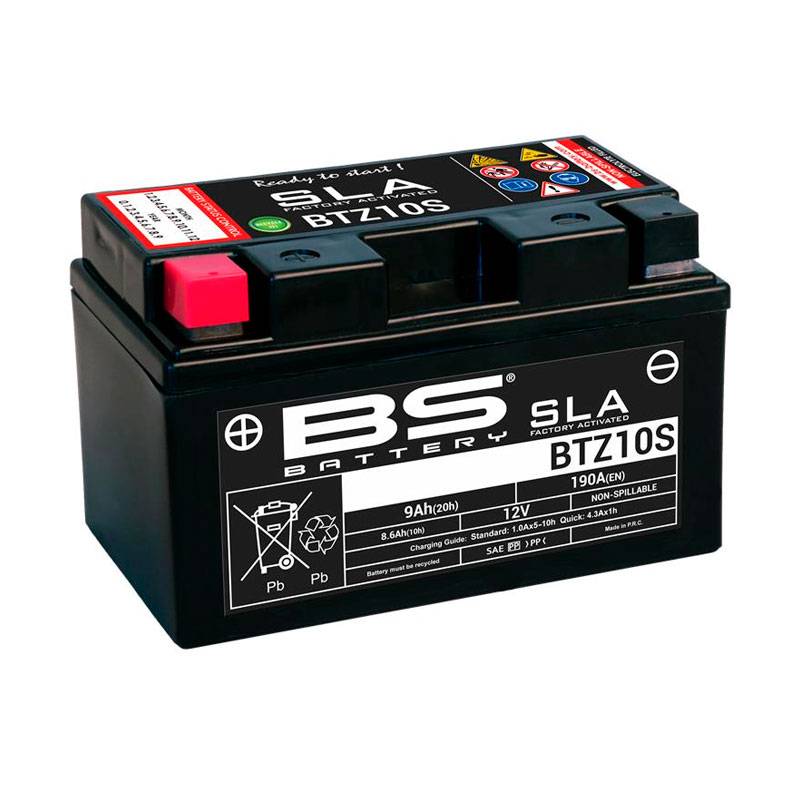 BS Battery BTZ10S 12V. 8,6Ah. 150x87x93mm.