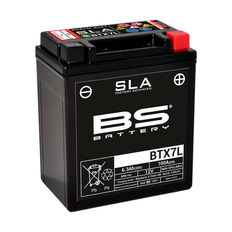 BS Battery BTX7L 12V. 6Ah. 113x70x130mm.