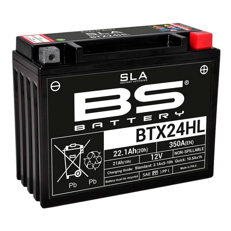 BS Battery BTX24HL 12V. 21Ah. 205x87x162mm.