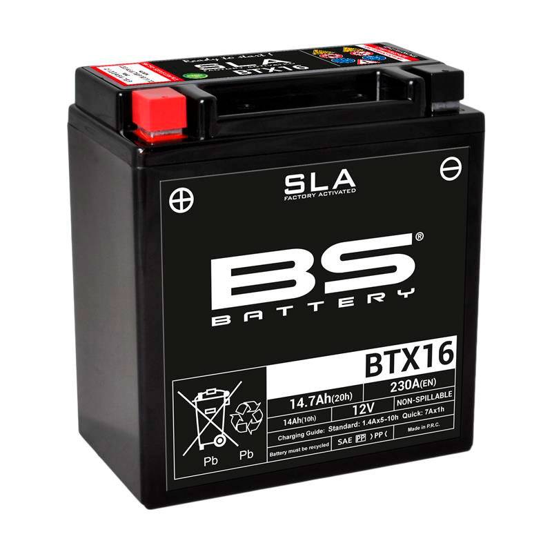 BS Battery BTX16 12V.14Ah. 150x87x161mm.