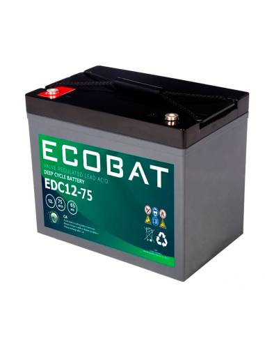Batería AGM 75ah 12v Ecobat EDC1275
