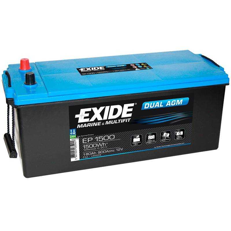 Batería Exide EP1500 12V 180Ah Dual AGM