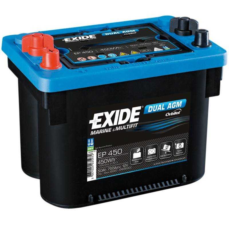 Batería Exide EP450 12V 50Ah Dual AGM